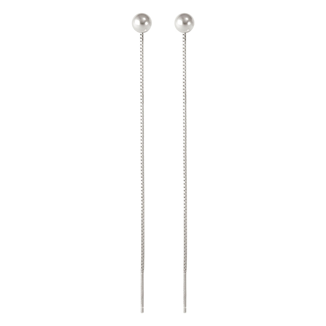 FASHION ERA SILVER EARRING 242216/010 WITH DROP CHAIN