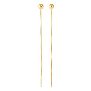 FASHION ERA GOLD EARRING 242216/012 WITH DROP CHAIN
