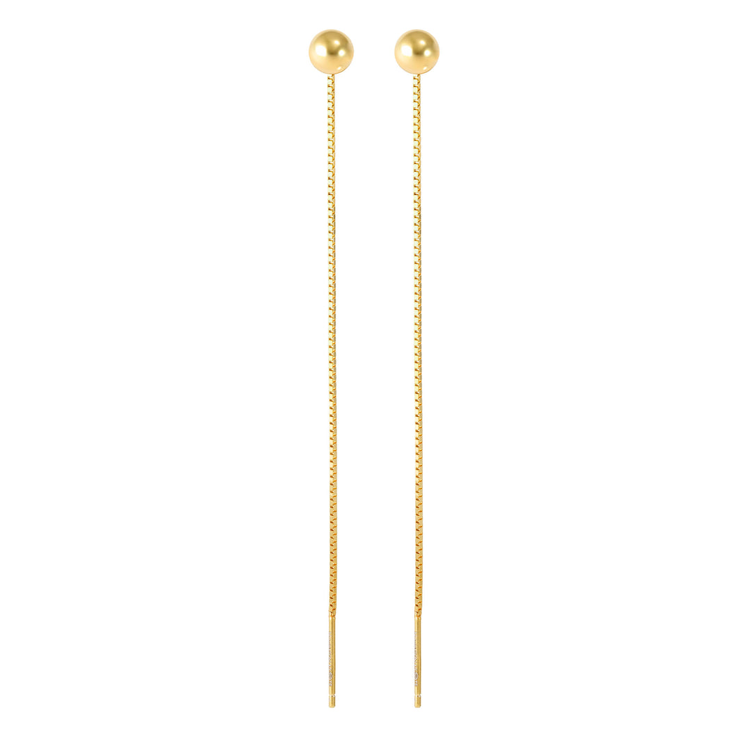 FASHION ERA GOLD EARRING 242216/012 WITH DROP CHAIN