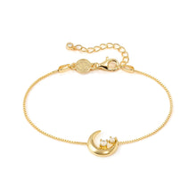 Load image into Gallery viewer, DREAMS BEATS BRACELET 242601/024 GOLD MOON WITH CZ
