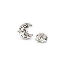 Load image into Gallery viewer, LIFEPOETRY EARRINGS 242707/022 STERLING SILVER &amp; WHITE CZ MOONS
