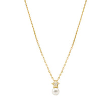 Load image into Gallery viewer, PEARLS LOOP NECKLACE 242902/009 PEARL STAR PENDANT IN GOLD
