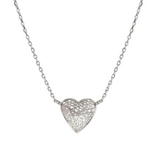 Load image into Gallery viewer, LEAF OF LIGHT NECKLACE 243106/010 SILVER SMALL HEART
