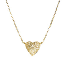 Load image into Gallery viewer, LEAF OF LIGHT NECKLACE 243106/012 GOLD SMALL HEART
