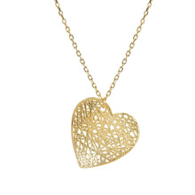 Load image into Gallery viewer, LEAF OF LIGHT NECKLACE 243107/012 GOLD MEDIUM HEART
