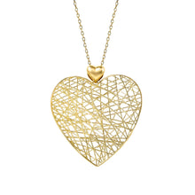 Load image into Gallery viewer, LEAF OF LIGHT NECKLACE 243108/012 GOLD LARGE HEART
