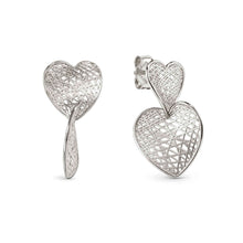 Load image into Gallery viewer, LEAF OF LIGHT EARRINGS 243114/004 SMALL SILVER DROP HEARTS
