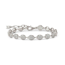 Load image into Gallery viewer, PRECIOUS MOVES BRACELET 243206/053 SILVER OVALS WITH PAVÉ CZ
