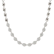 Load image into Gallery viewer, PRECIOUS MOVES NECKLACE 243210/053 SILVER OVALS WITH PAVÉ CZ
