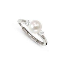 Load image into Gallery viewer, SIREN DREAM RING 243302/064 SILVER RING WITH PEARL &amp; CZ
