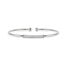 Load image into Gallery viewer, SIREN DREAM OPEN BANGLE 243305/010 SILVER &amp; WHITE CZ
