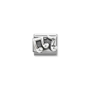 COMPOSABLE CLASSIC LINK 330101/86 MUSIC NOTES IN 925 SILVER RELIEF