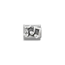 Load image into Gallery viewer, COMPOSABLE CLASSIC LINK 330101/86 MUSIC NOTES IN 925 SILVER RELIEF
