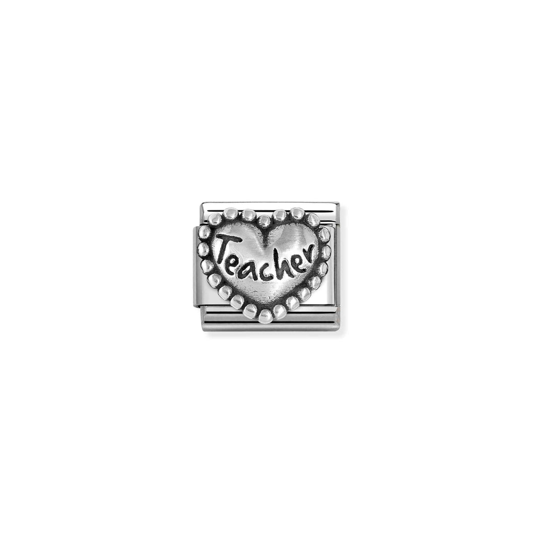 COMPOSABLE CLASSIC LINK 330101/89 TEACHER HEART IN 925 SILVER
