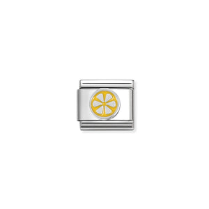 COMPOSABLE CLASSIC LINK 330202/50 LEMON IN ENAMEL & 925 SILVER