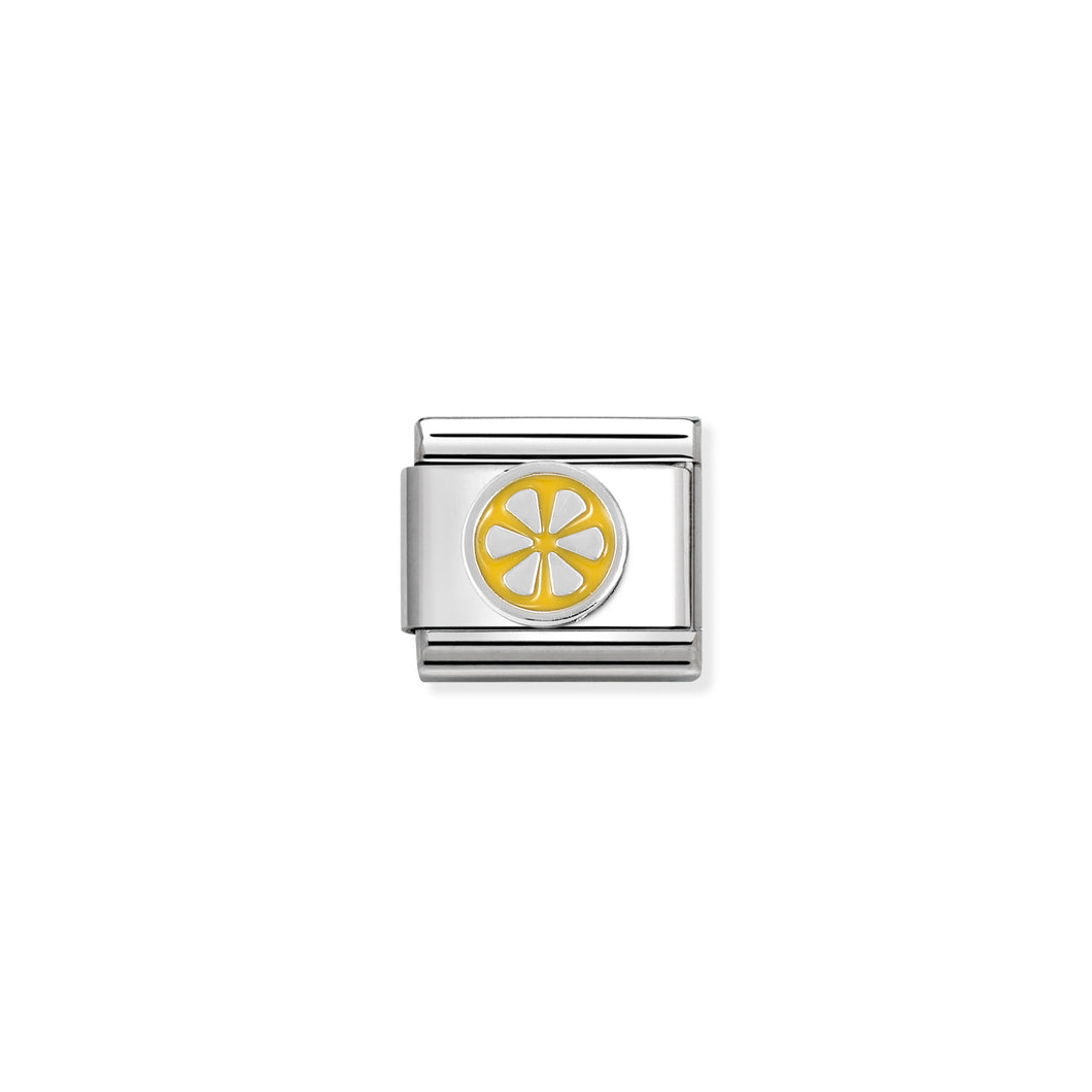 COMPOSABLE CLASSIC LINK 330202/50 LEMON IN ENAMEL & 925 SILVER