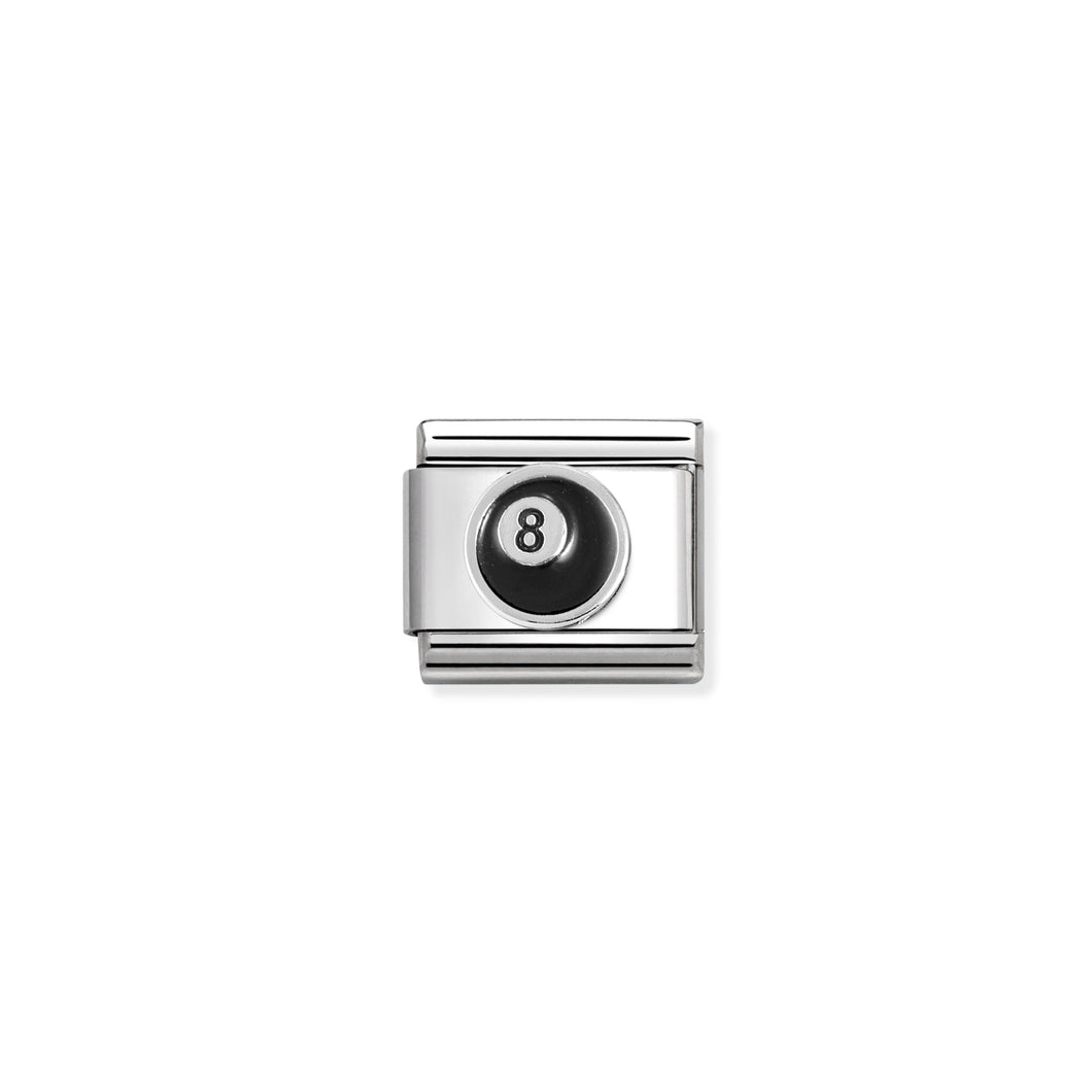 COMPOSABLE CLASSIC LINK 330202/51 8 BALL IN ENAMEL & 925 SILVER