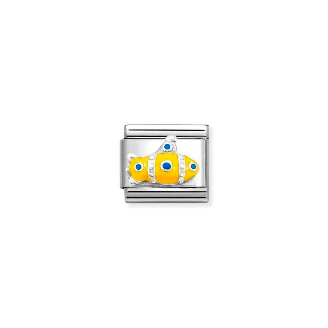COMPOSABLE CLASSIC LINK 330204/29 YELLOW SUBMARINE IN 925 SILVER & YELLOW ENAMEL