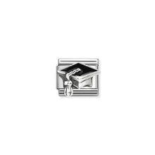 Load image into Gallery viewer, COMPOSABLE CLASSIC LINK 330204/32 GRADUATION HAT IN 925 SILVER &amp; ENAMEL
