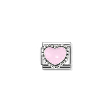 Load image into Gallery viewer, COMPOSABLE CLASSIC LINK 330204/33 PASTEL PINK HEART IN 925 SILVER &amp; ENAMEL
