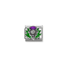 Load image into Gallery viewer, COMPOSABLE CLASSIC LINK 330204/43 THISTLE IN 925 SILVER &amp; COLOURED ENAMEL
