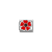 Load image into Gallery viewer, COMPOSABLE CLASSIC LINK 330321/19 RED POPPY IN 925 SILVER, ENAMEL &amp; CZ

