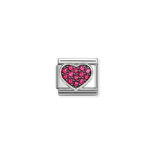 Load image into Gallery viewer, COMPOSABLE CLASSIC LINK 330322/26 RED HEART CZ IN SILVER
