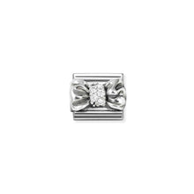 Load image into Gallery viewer, COMPOSABLE CLASSIC LINK 330323/11 BOW IN 925 SILVER &amp; CZ

