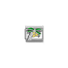 Load image into Gallery viewer, COMPOSABLE CLASSIC LINK 330328/22 YELLOW PALM TREE IN 925 SILVER &amp; CZ
