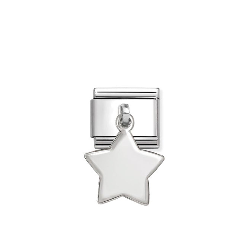COMPOSABLE CLASSIC LINK 331801/16 STAR ENGRAVING PENDANT CHARM IN SILVER