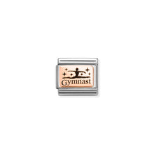 Load image into Gallery viewer, COMPOSABLE CLASSIC LINK 430111/30 GYMNAST IN 9K ROSE GOLD &amp; ENAMEL

