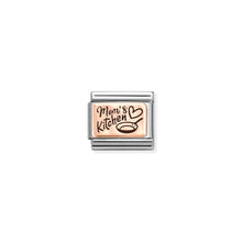 Load image into Gallery viewer, COMPOSABLE CLASSIC LINK 430111/26 MOM&#39;S KITCHEN 9K ROSE GOLD AND BLACK ENAMEL
