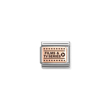 Load image into Gallery viewer, COMPOSABLE CLASSIC LINK 430111/28 FILMS &amp; TV SERIES 9K ROSE GOLD AND BLACK ENAMEL
