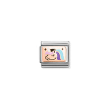 Load image into Gallery viewer, COMPOSABLE CLASSIC LINK 430204/04 UNICORN IN 9K ROSE GOLD &amp; ENAMEL
