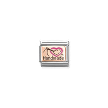 Load image into Gallery viewer, COMPOSABLE CLASSIC LINK 430204/01 HANDMADE WITH HEART 9K ROSE GOLD AND ENAMEL
