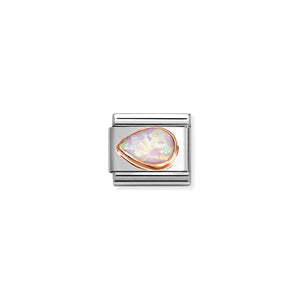 COMPOSABLE CLASSIC LINK 430513/38 PINK OPAL DROP LEFT IN 9K ROSE GOLD