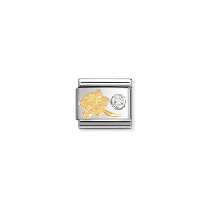 COMPOSABLE CLASSIC LINK 630301/05 DAFFODIL IN 18K GOLD, SILVER & CZ