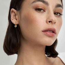 Load image into Gallery viewer, LOVECLOUD HOOP EARRINGS SILVER WITH CZ 240507/009 HEART
