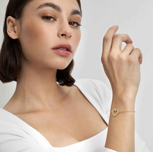 Load image into Gallery viewer, LOVECLOUD BRACELET GOLD WITH CZ 240502/008 HEART

