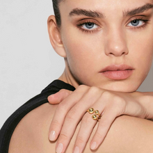 Load image into Gallery viewer, FASHION ERA GOLD RING 242201/012 TRIPLE SPHERES
