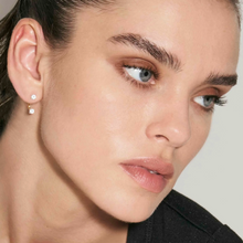 Load image into Gallery viewer, FASHION ERA GOLD EARRING 242213/012 WITH MEDIUM CZ
