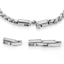Load image into Gallery viewer, ATLANTE STAINLESS STEEL ECO LEATHER BRACELET 027507/059 WIND ROSE SODALITE
