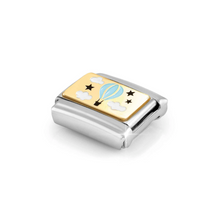 Load image into Gallery viewer, COMPOSABLE CLASSIC LINK 030289/17 BLUE HOT AIR BALLOON IN 18K GOLD &amp; ENAMEL
