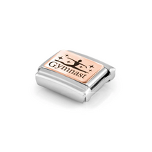 Load image into Gallery viewer, COMPOSABLE CLASSIC LINK 430111/30 GYMNAST IN 9K ROSE GOLD &amp; ENAMEL
