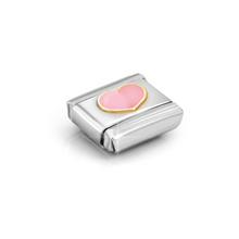 Load image into Gallery viewer, COMPOSABLE CLASSIC LINK 030283/21 PINK HEART IN GOLD
