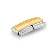 Load image into Gallery viewer, COMPOSABLE CLASSIC DOUBLE LINK 030710/03 I LOVE FAMILY IN 18K GOLD
