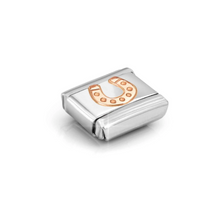 Load image into Gallery viewer, COMPOSABLE CLASSIC LINK 430104/43 HORSESHOE IN 9K ROSE GOLD
