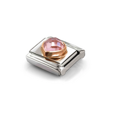 Load image into Gallery viewer, COMPOSABLE CLASSIC LINK 430607/003 PINK CZ HEART IN 9K ROSE GOLD
