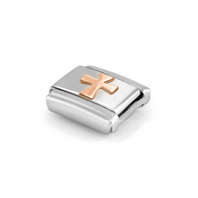 Load image into Gallery viewer, COMPOSABLE CLASSIC LINK 430104/56 CROSS 9K ROSE GOLD

