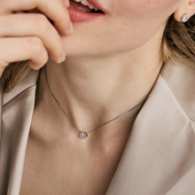 Load image into Gallery viewer, SEIDIVINA NECKLACE 241402/012 GOLD WITH WHITE CZ PENDANT
